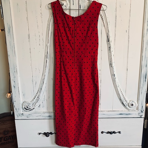 Polka Dot Diva Dress in Red - Picture 4 of 7
